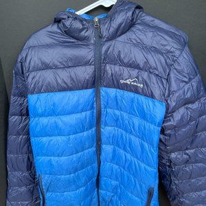 Eddie Bauer Blue Hooded Puffer Jacket